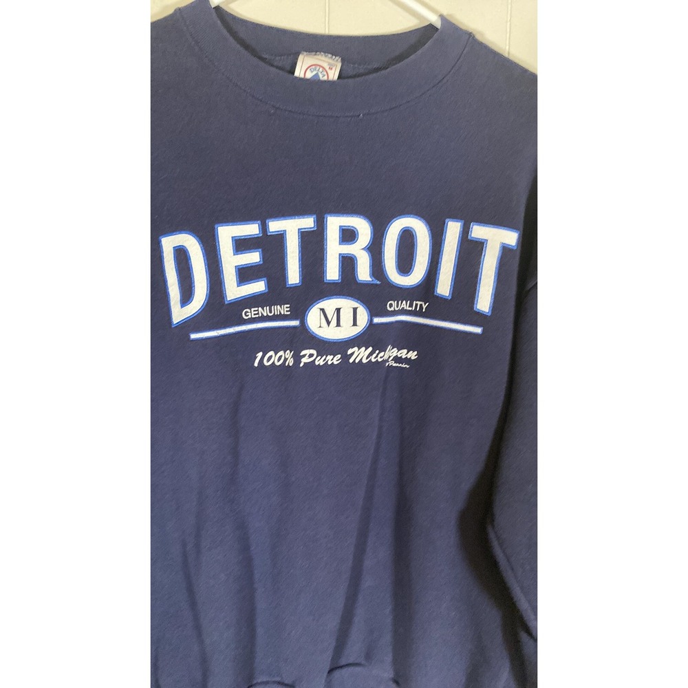 Vintage Detroit Michigan tourist crewneck sweatshirt mens size medium unisex - Picture 2 of 10